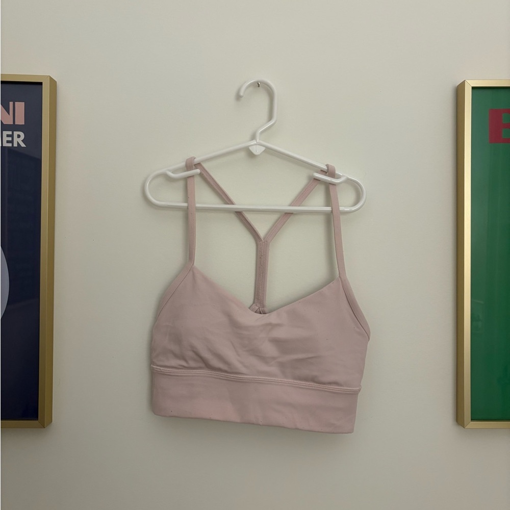 Lululemon Flush Pink Flow Y Nulu Longline Bra
